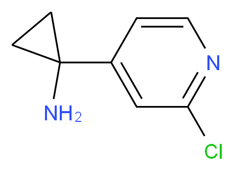 1-(2-chloropyridin-4-yl)cyclopropan-1-amine_分子结构_CAS_1060811-73-5