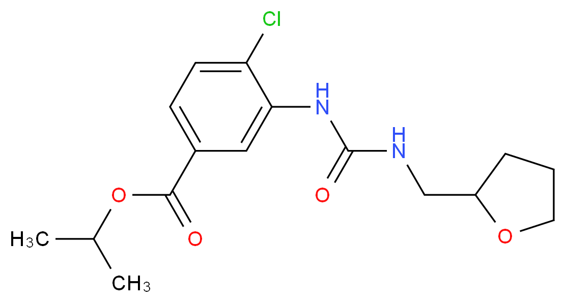isopropyl 4-chloro-3-({[(tetrahydrofuran-2-ylmethyl)amino]carbonyl}amino)benzoate_分子结构_CAS_)