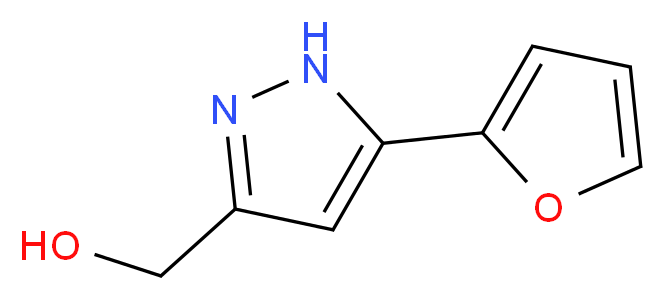 [5-(furan-2-yl)-1H-pyrazol-3-yl]methanol_分子结构_CAS_84978-67-6