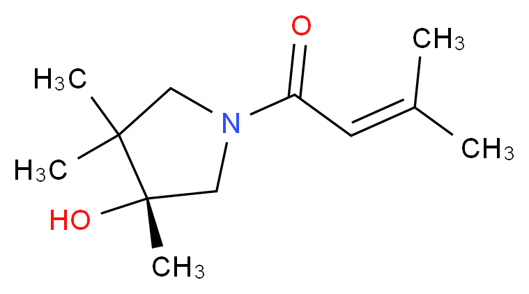 (3R)-3,4,4-trimethyl-1-(3-methyl-2-butenoyl)-3-pyrrolidinol_分子结构_CAS_)