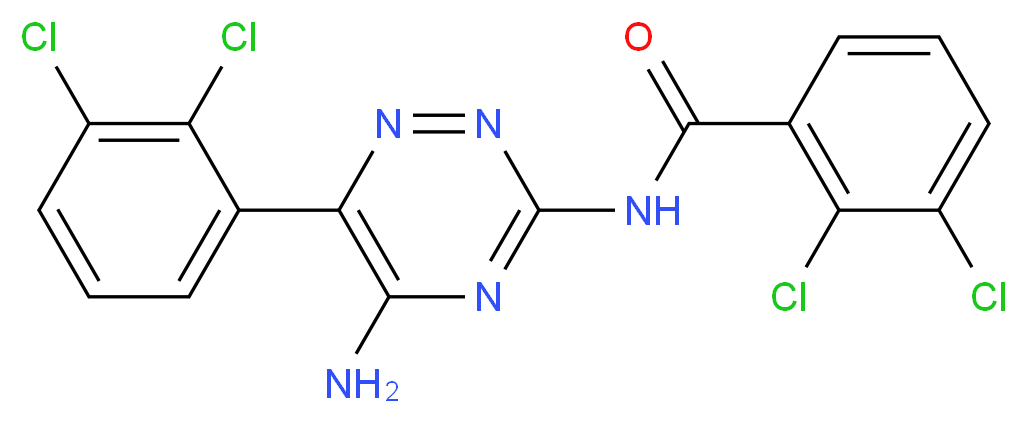 3-(2,3-Dichlorobenzamido) Lamotrigine_分子结构_CAS_252186-79-1)