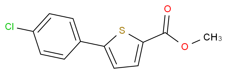 methyl 5-(4-chlorophenyl)thiophene-2-carboxylate_分子结构_CAS_649569-56-2