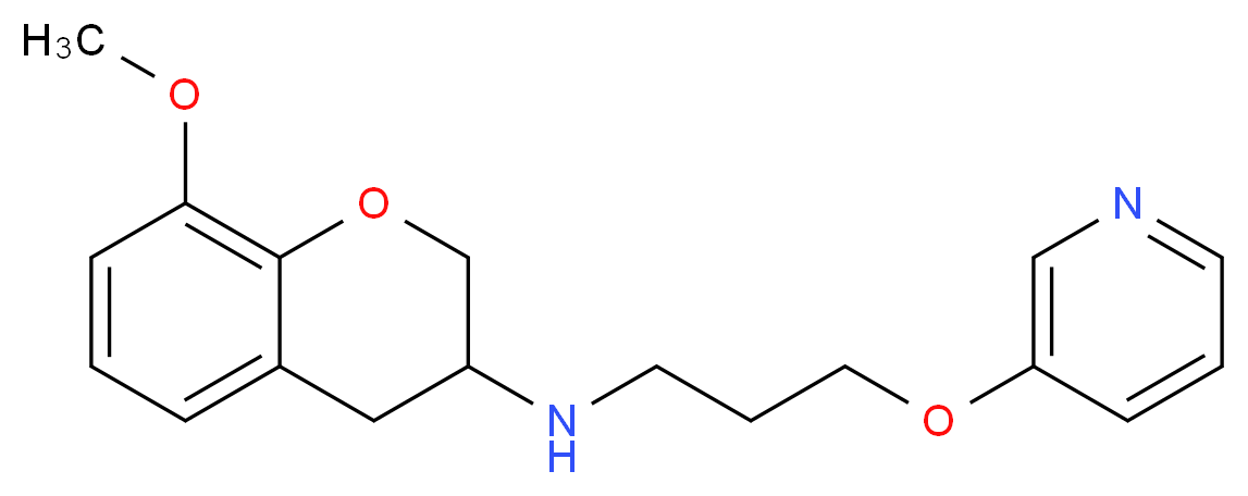 (8-methoxy-3,4-dihydro-2H-chromen-3-yl)[3-(3-pyridinyloxy)propyl]amine_分子结构_CAS_)
