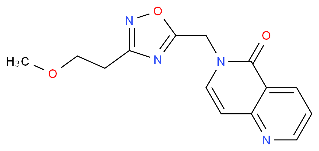 6-{[3-(2-methoxyethyl)-1,2,4-oxadiazol-5-yl]methyl}-1,6-naphthyridin-5(6H)-one_分子结构_CAS_)