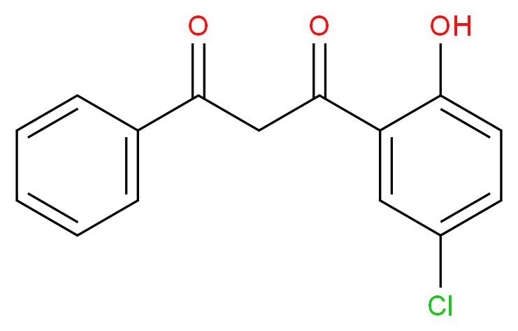 1-(5-chloro-2-hydroxyphenyl)-3-phenylpropane-1,3-dione_分子结构_CAS_5067-25-4