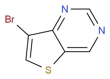 7-bromothieno[3,2-d]pyrimidine_分子结构_CAS_21586-25-4