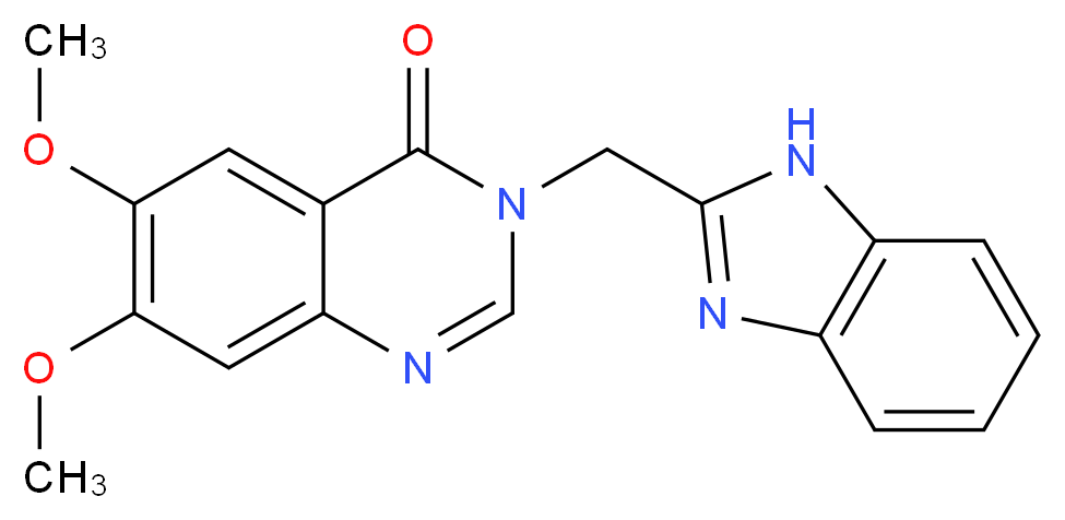 3-(1H-benzimidazol-2-ylmethyl)-6,7-dimethoxyquinazolin-4(3H)-one_分子结构_CAS_)
