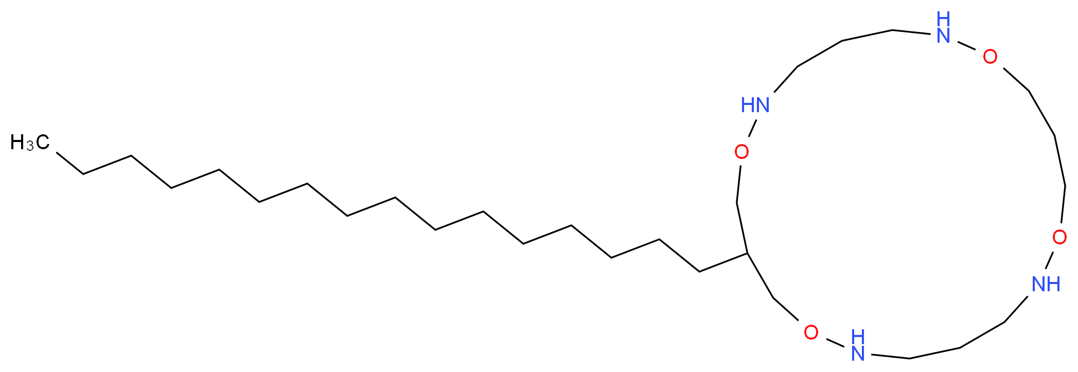 9-hexadecyl-1,7,11,17-tetraoxa-2,6,12,16-tetraazacycloicosane_分子结构_CAS_1196157-85-3