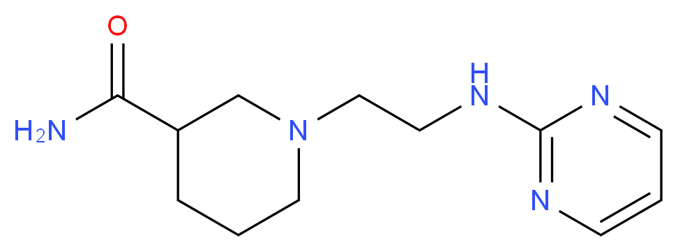 1-[2-(pyrimidin-2-ylamino)ethyl]piperidine-3-carboxamide_分子结构_CAS_)