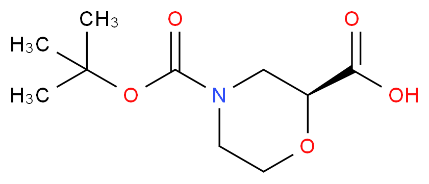 (S)-4-Boc-Morpholine-2-carboxylic acid_分子结构_CAS_868689-63-8)