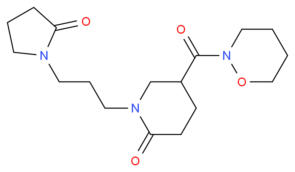 5-(1,2-oxazinan-2-ylcarbonyl)-1-[3-(2-oxo-1-pyrrolidinyl)propyl]-2-piperidinone_分子结构_CAS_)