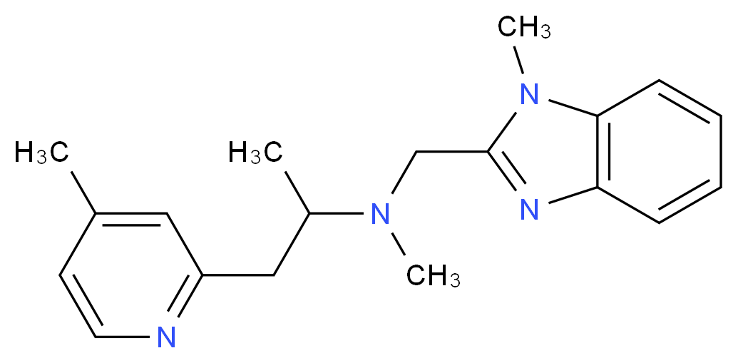 N-methyl-N-[(1-methyl-1H-benzimidazol-2-yl)methyl]-1-(4-methylpyridin-2-yl)propan-2-amine_分子结构_CAS_)