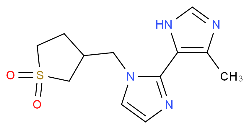 1-[(1,1-dioxidotetrahydro-3-thienyl)methyl]-5'-methyl-1H,3'H-2,4'-biimidazole_分子结构_CAS_)