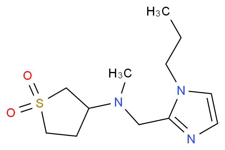 (1,1-dioxidotetrahydro-3-thienyl)methyl[(1-propyl-1H-imidazol-2-yl)methyl]amine_分子结构_CAS_)