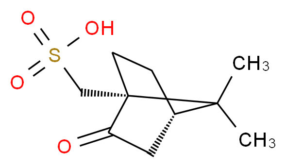 ((1R,4S)-7,7-DiMethyl-2-oxobicyclo[2.2.1]heptan-1-yl)Methanesulfonic acid_分子结构_CAS_35963-20-3)