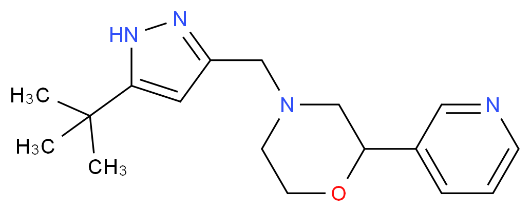 4-[(5-tert-butyl-1H-pyrazol-3-yl)methyl]-2-pyridin-3-ylmorpholine_分子结构_CAS_)