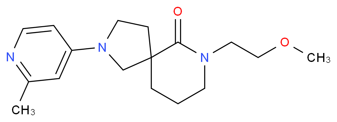 7-(2-methoxyethyl)-2-(2-methyl-4-pyridinyl)-2,7-diazaspiro[4.5]decan-6-one_分子结构_CAS_)
