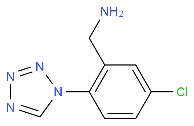 (5-CHLORO-2-(1H-TETRAZOL-1-YL)PHENYL)METHANAMINE_分子结构_CAS_449756-95-0)