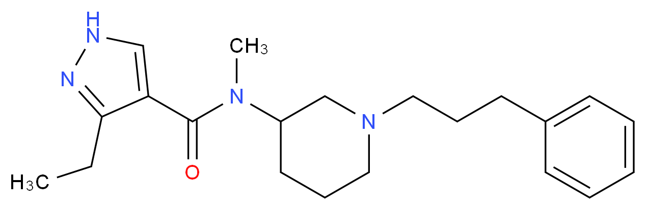 3-ethyl-N-methyl-N-[1-(3-phenylpropyl)-3-piperidinyl]-1H-pyrazole-4-carboxamide_分子结构_CAS_)
