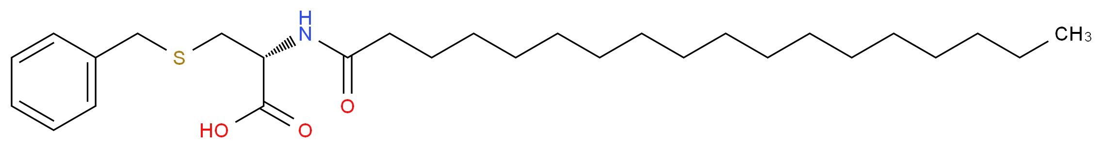 (2R)-3-(benzylsulfanyl)-2-octadecanamidopropanoic acid_分子结构_CAS_40379-70-2