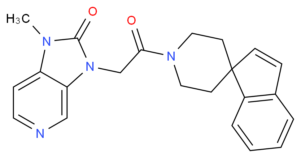 1-methyl-3-[2-oxo-2-(1'H-spiro[indene-1,4'-piperidin]-1'-yl)ethyl]-1,3-dihydro-2H-imidazo[4,5-c]pyridin-2-one_分子结构_CAS_)
