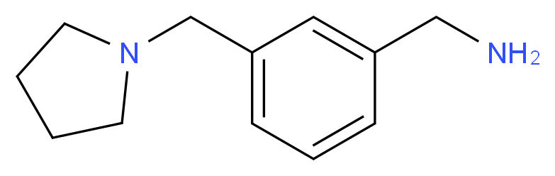 [3-(pyrrolidin-1-ylmethyl)phenyl]methanamine_分子结构_CAS_91271-78-2