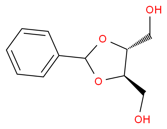 [(4R,5R)-5-(hydroxymethyl)-2-phenyl-1,3-dioxolan-4-yl]methanol_分子结构_CAS_58383-35-0