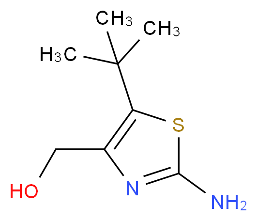 (2-amino-5-tert-butyl-1,3-thiazol-4-yl)methanol_分子结构_CAS_1196152-47-2