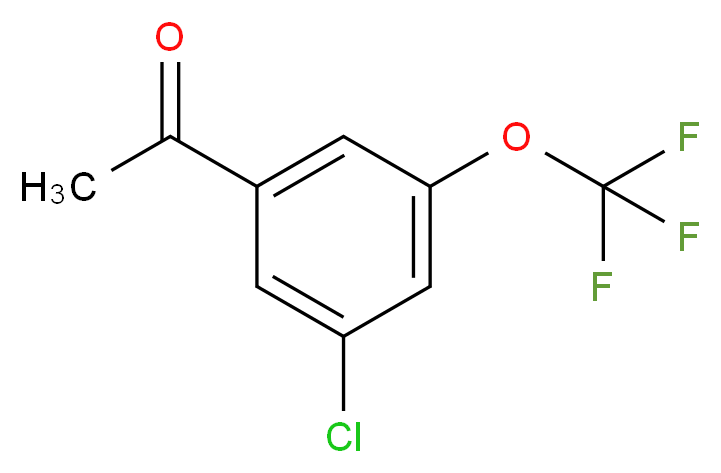 3'-氯-5'-(三氟甲氧基)苯乙酮_分子结构_CAS_)