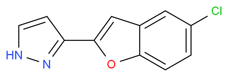 3-(5-Chloro-1-benzofuran-2-yl)-1H-pyrazole_分子结构_CAS_852690-99-4)