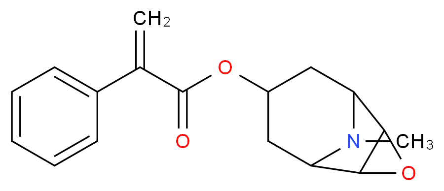 9-methyl-3-oxa-9-azatricyclo[3.3.1.0<sup>2</sup>,<sup>4</sup>]nonan-7-yl 2-phenylprop-2-enoate_分子结构_CAS_535-26-2
