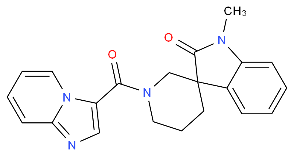 1'-(imidazo[1,2-a]pyridin-3-ylcarbonyl)-1-methylspiro[indole-3,3'-piperidin]-2(1H)-one_分子结构_CAS_)