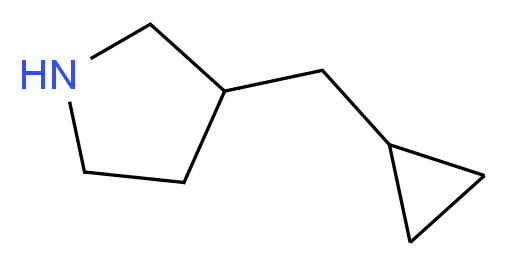 3-(Cyclopropylmethyl)pyrrolidine_分子结构_CAS_)