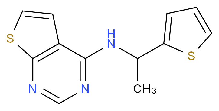 N-[1-(2-thienyl)ethyl]thieno[2,3-d]pyrimidin-4-amine_分子结构_CAS_)