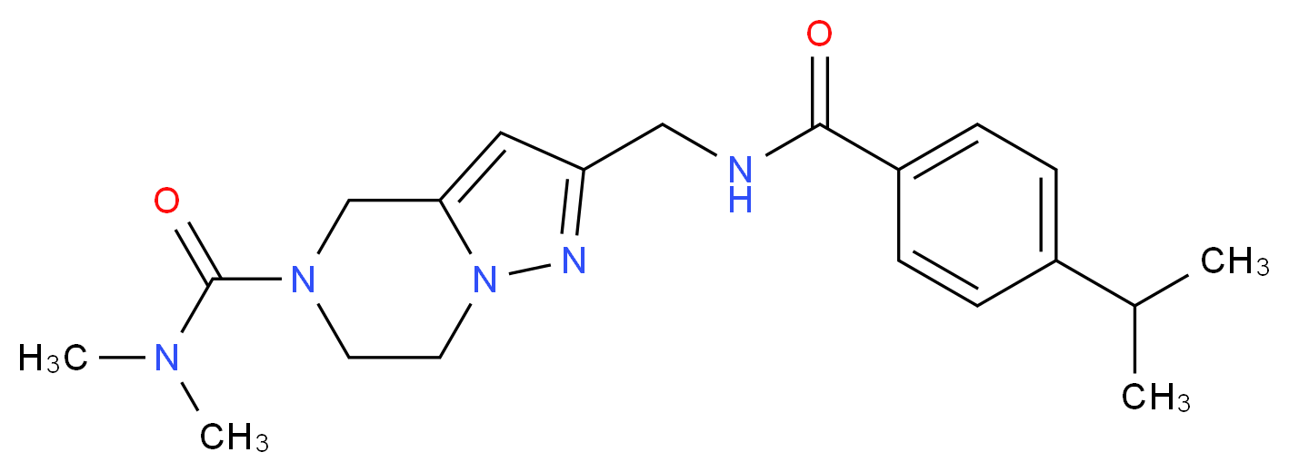 2-{[(4-isopropylbenzoyl)amino]methyl}-N,N-dimethyl-6,7-dihydropyrazolo[1,5-a]pyrazine-5(4H)-carboxamide_分子结构_CAS_)