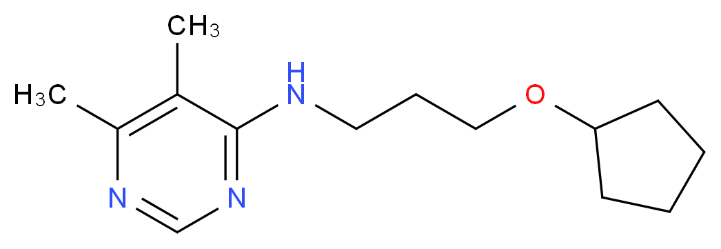 N-[3-(cyclopentyloxy)propyl]-5,6-dimethylpyrimidin-4-amine_分子结构_CAS_)