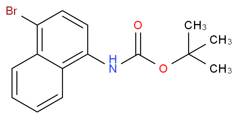 1-Amino-4-bromonaphthalene, N-BOC protected 98%_分子结构_CAS_168169-11-7)