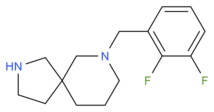 7-(2,3-difluorobenzyl)-2,7-diazaspiro[4.5]decane_分子结构_CAS_)