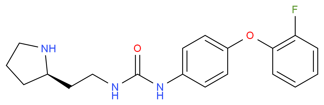 N-[4-(2-fluorophenoxy)phenyl]-N'-{2-[(2R)-pyrrolidin-2-yl]ethyl}urea_分子结构_CAS_)