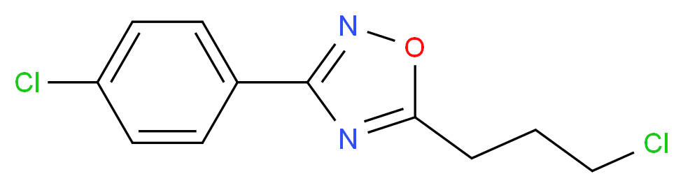 3-(4-chlorophenyl)-5-(3-chloropropyl)-1,2,4-oxadiazole_分子结构_CAS_92286-43-6