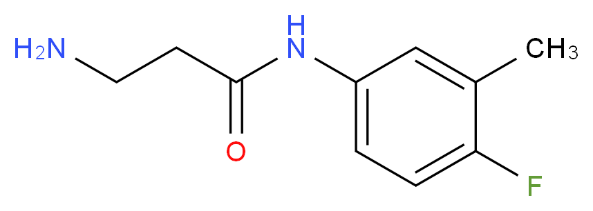 N~1~-(4-fluoro-3-methylphenyl)-beta-alaninamide_分子结构_CAS_946740-10-9)