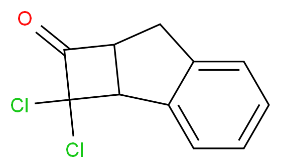 2,2-dichloro-1H,2H,2aH,7H,7aH-cyclobuta[a]inden-1-one_分子结构_CAS_7316-61-2
