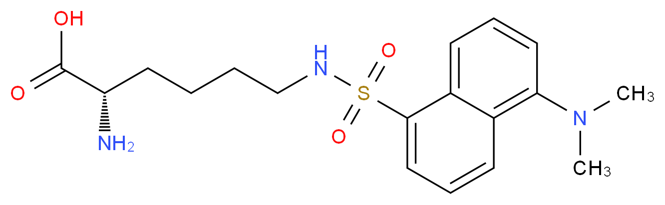 (2S)-2-amino-6-[5-(dimethylamino)naphthalene-1-sulfonamido]hexanoic acid_分子结构_CAS_1101-84-4