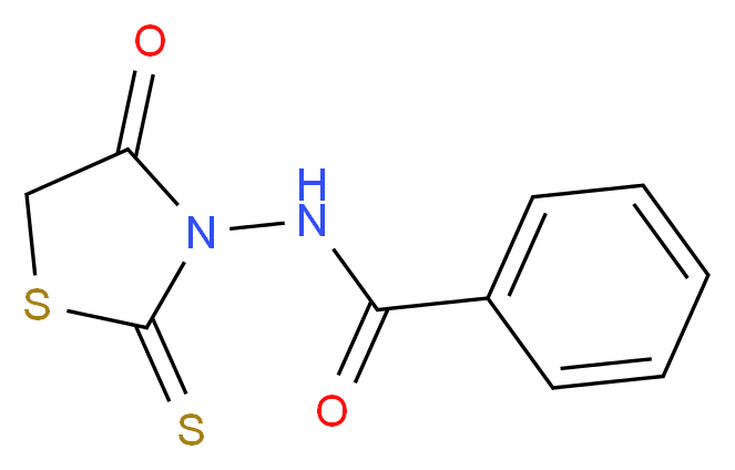 N-(4-oxo-2-sulfanylidene-1,3-thiazolidin-3-yl)benzamide_分子结构_CAS_13097-06-8