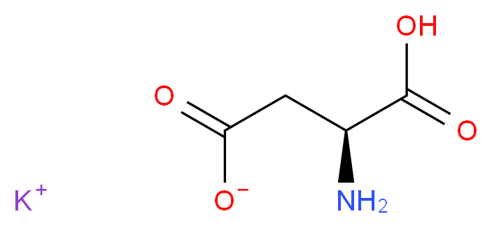 potassium (3S)-3-amino-3-carboxypropanoate_分子结构_CAS_1115-63-5