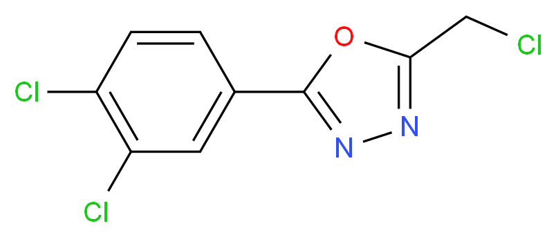 2-(Chloromethyl)-5-(3,4-dichlorophenyl)-1,3,4-oxadiazole_分子结构_CAS_33575-81-4)