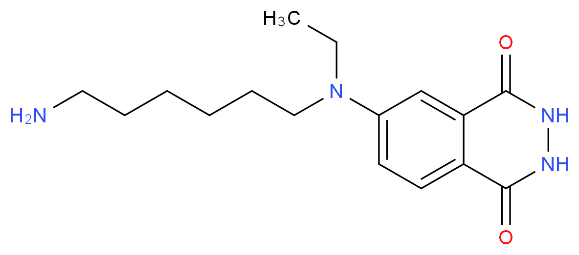 6-[(6-aminohexyl)(ethyl)amino]-1,2,3,4-tetrahydrophthalazine-1,4-dione_分子结构_CAS_66612-32-6