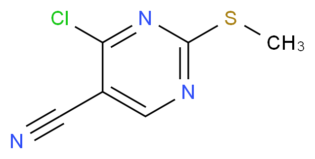 4-Chloro-2-(methylthio)pyrimidine-5-carbonitrile_分子结构_CAS_33089-15-5)