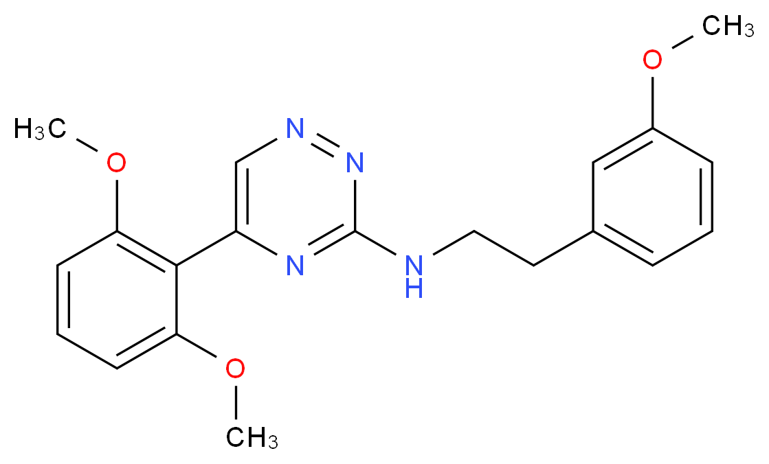 5-(2,6-dimethoxyphenyl)-N-[2-(3-methoxyphenyl)ethyl]-1,2,4-triazin-3-amine_分子结构_CAS_)