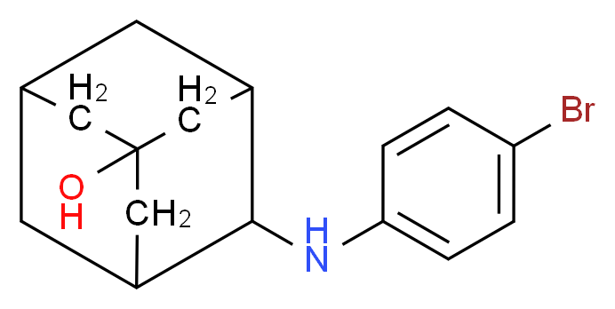 4-[(4-bromophenyl)amino]adamantan-1-ol_分子结构_CAS_560070-28-2